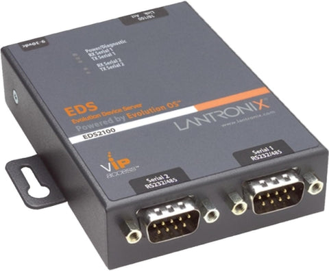 Renewed Lantronix EDS2100 2-Port Secure RS232/422/485 Serial Device Server