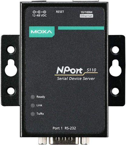 Renewed Moxa NPort 5110 1-Port RS-232 Serial Device Server, 10/100 Ethernet