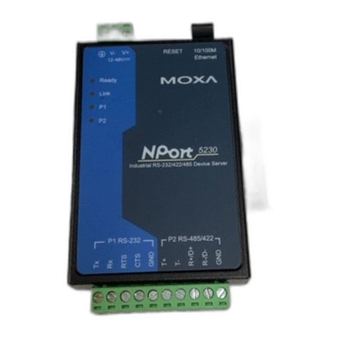 Renewed Moxa NPort 5230 2-Port Serial Device Server (RS-232 plus RS-422/485)